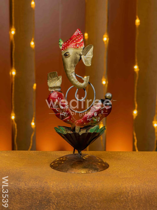 Metal Ganesha T Light Holder