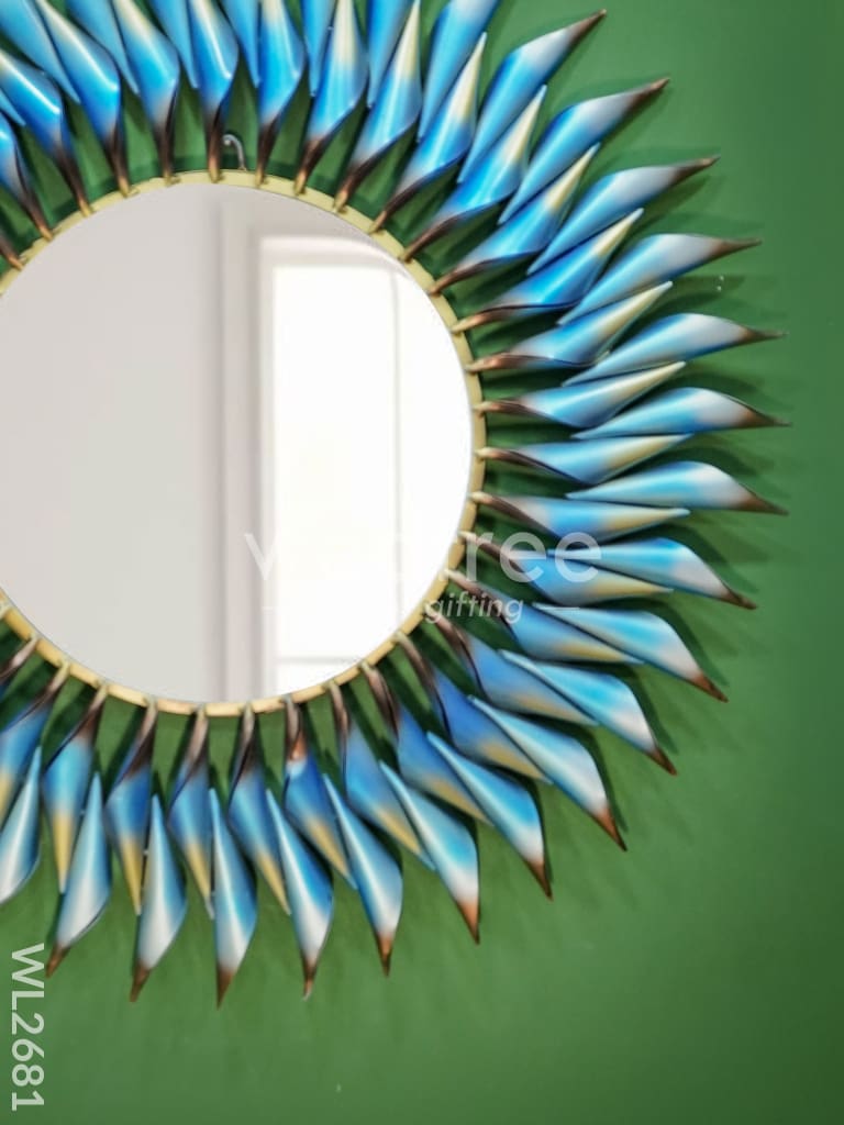 Metal Sun Shaped Mirror