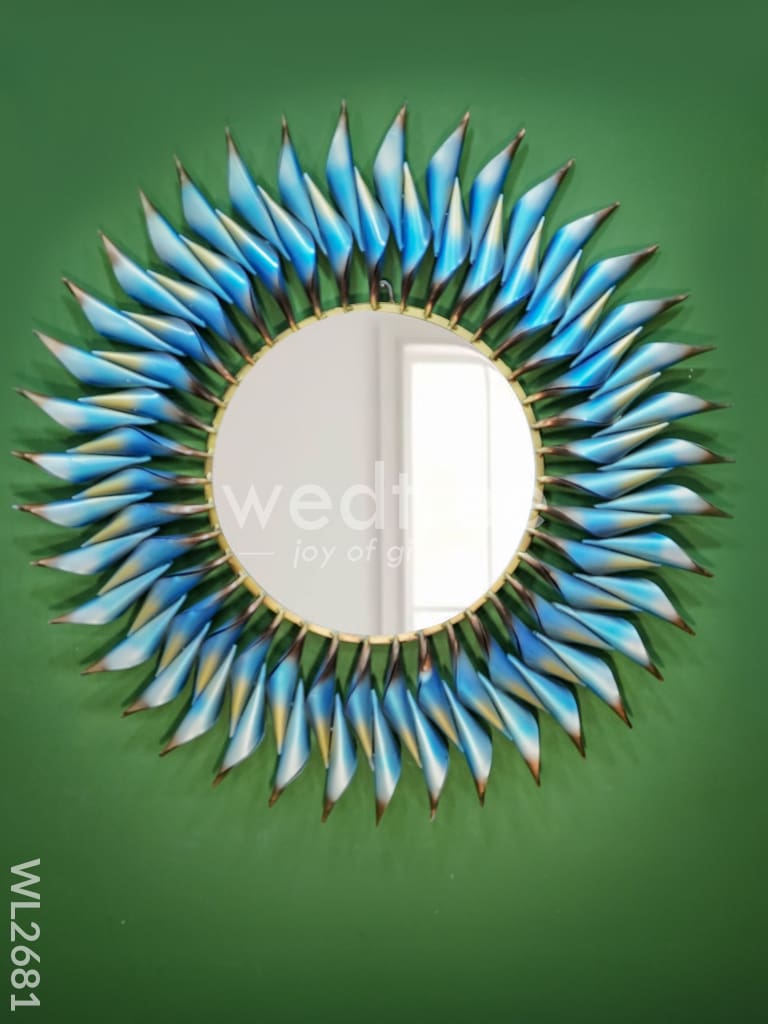 Metal Sun Shaped Mirror