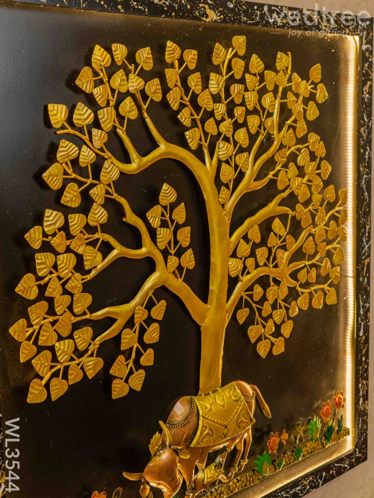 Metal Tree with Cow Frame