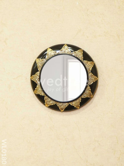 Mirrors - Polished Brass with Floral Design in black base