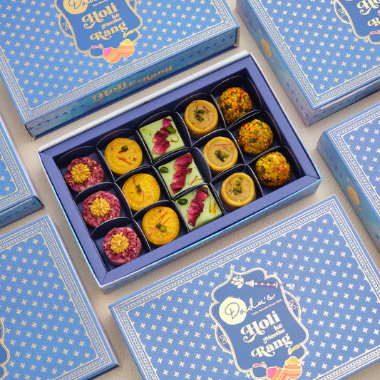 Thandai Mithai Gift Box – Exclusive Holi Special Collection - Gift Packs - Buy Online from Dadus | Desify