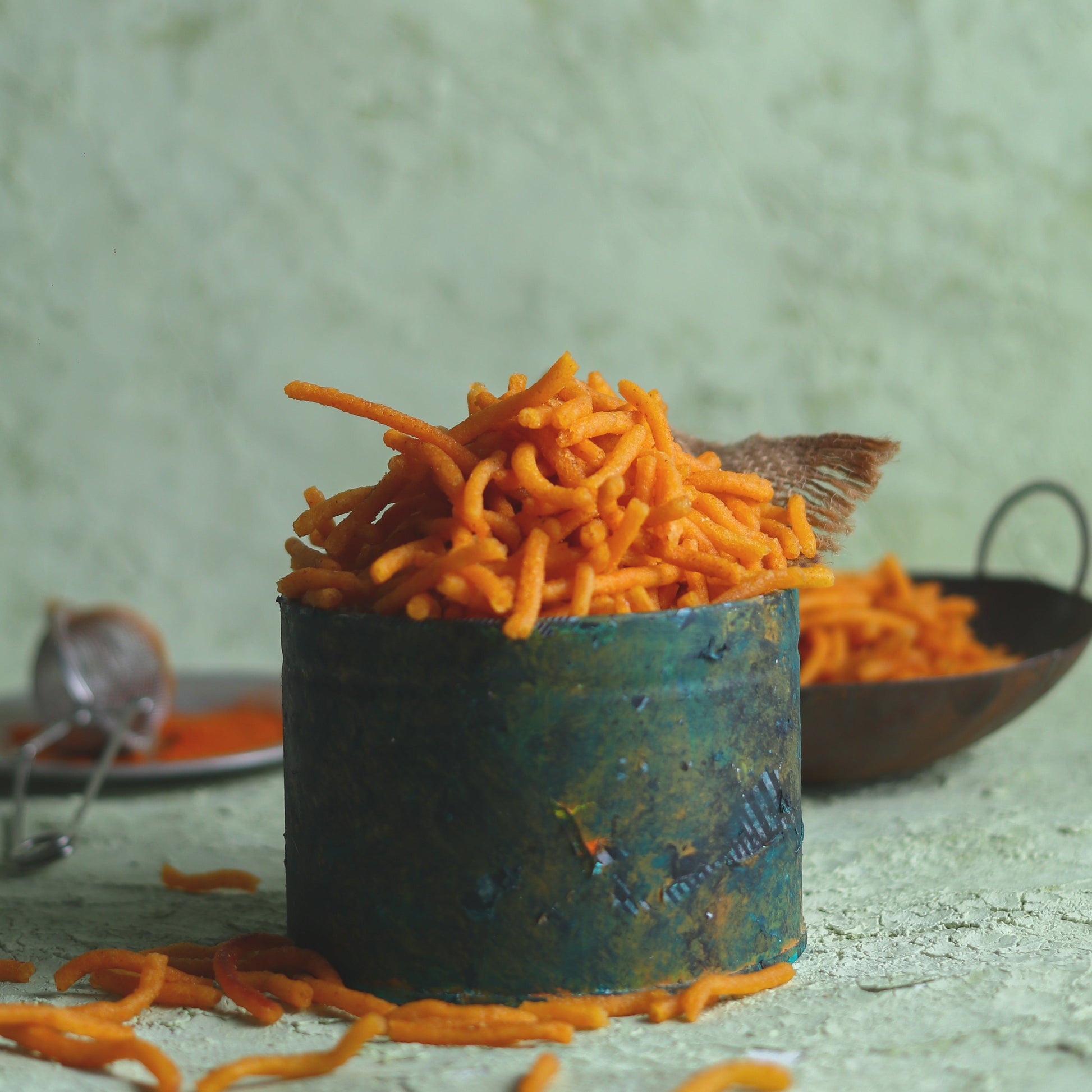 Mota Sev - Thick Spiced Namkeen - Almond House - Buy Online from Desify