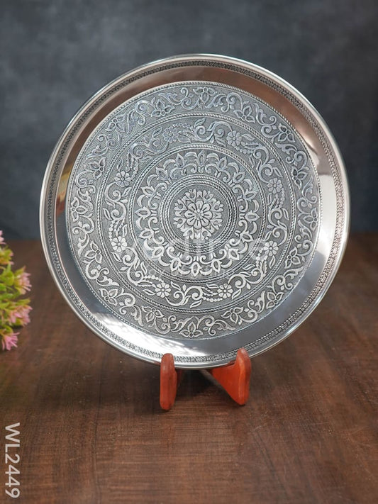 Oxidised Round Plate - 10 inch