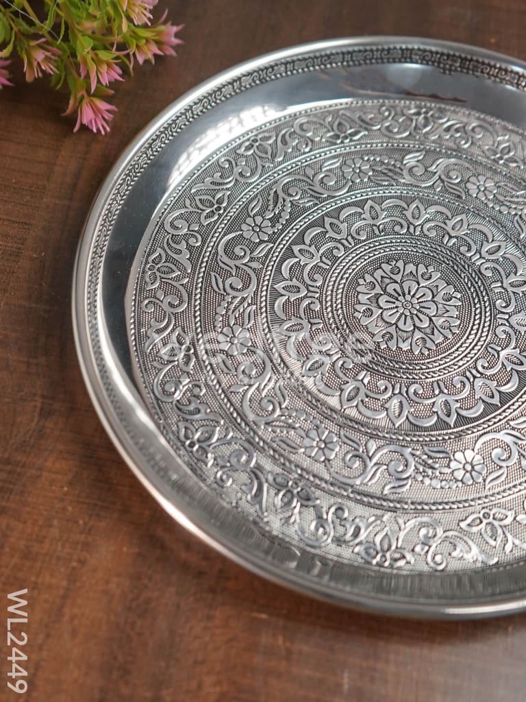 Oxidised Round Plate - 10 inch