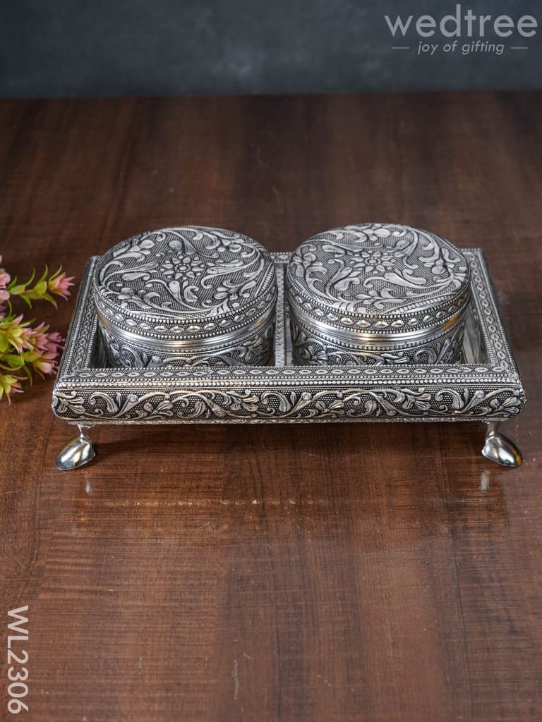 Oxidized Box with Tray (Set of 2)