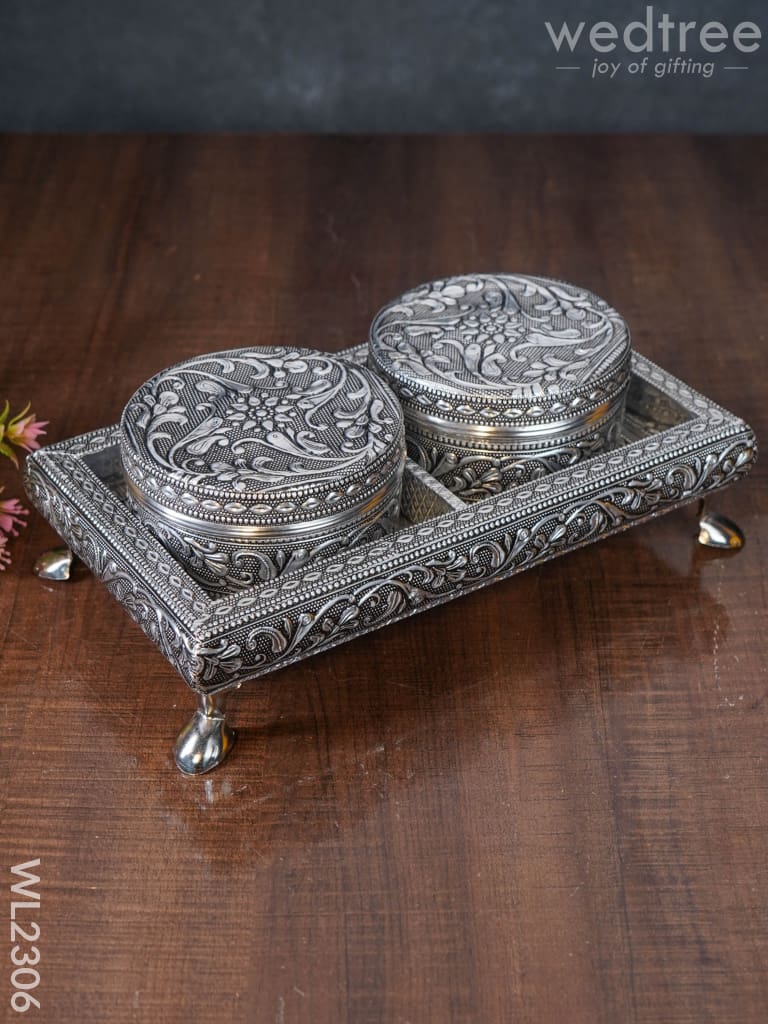 Oxidized Box with Tray (Set of 2)