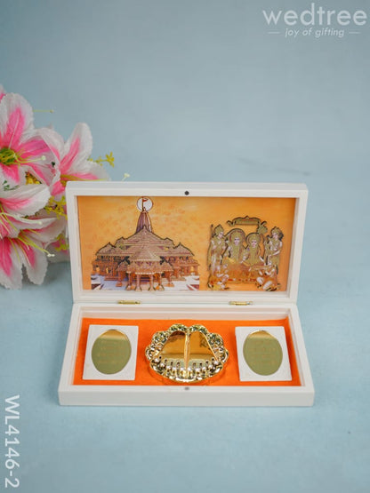 Paduka Prayer Box (Large) -  Ram Dharbar