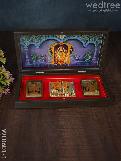 Paduka Prayer Box (Large) - Tirupathi Balaji