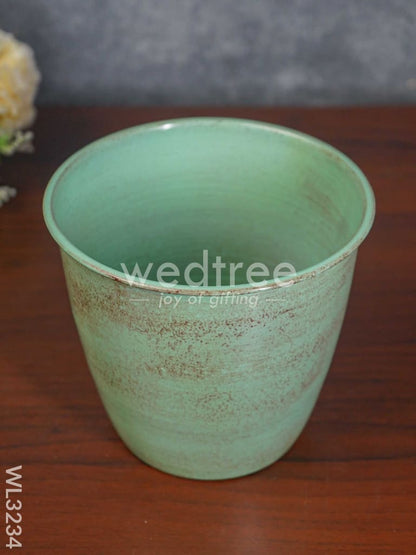 Pastel Green Planter Pot & Stand