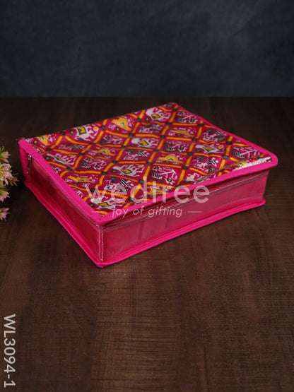 Patola Printed Jewel Pouch (10x9)