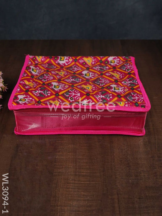 Patola Printed Jewel Pouch (10x9)