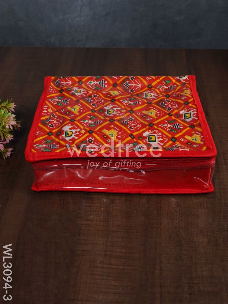 Patola Printed Jewel Pouch (10x9)