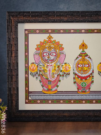 Pattachitra Painting Lord Jagannath Darbar - 18 x 12