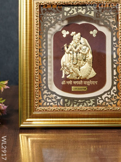 Photo Frame Gold Plated - Radha Krishna