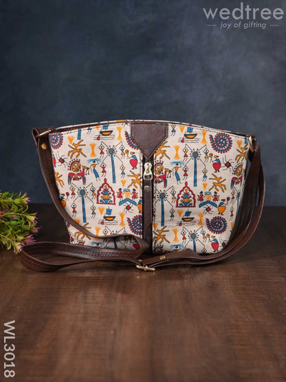 Printed Fabric Sling Bag