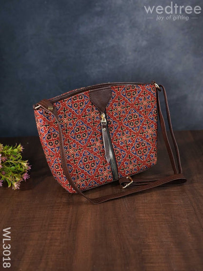 Printed Fabric Sling Bag