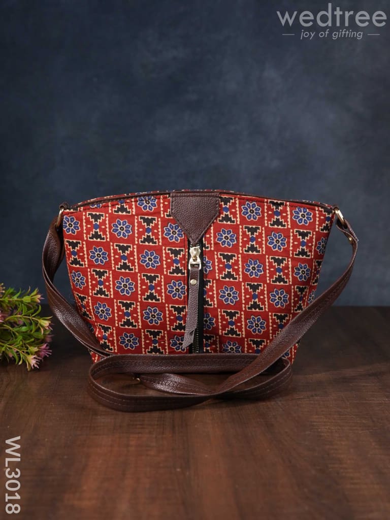 Printed Fabric Sling Bag