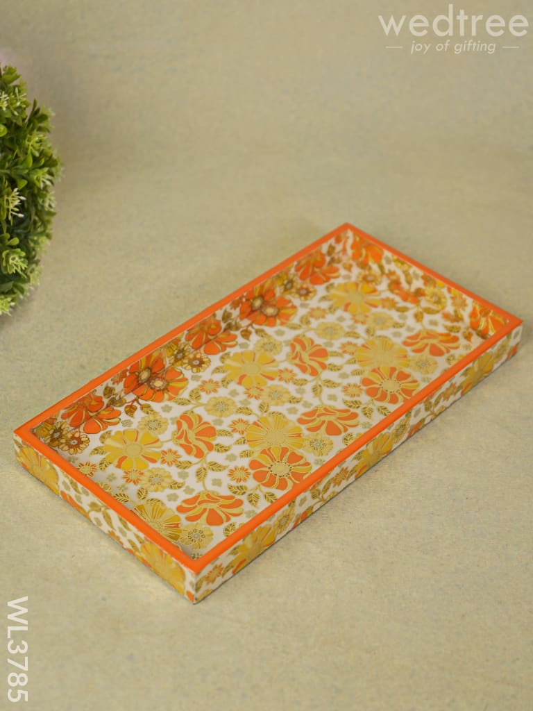 Serving Tray with Floral Digital Prints