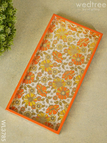 Serving Tray with Floral Digital Prints