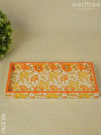 Serving Tray with Floral Digital Prints