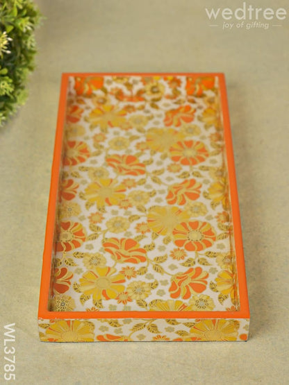 Serving Tray with Floral Digital Prints