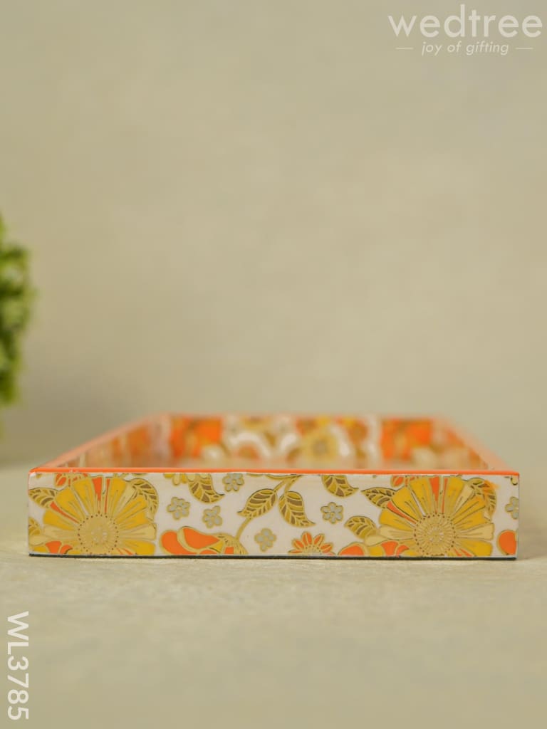 Serving Tray with Floral Digital Prints