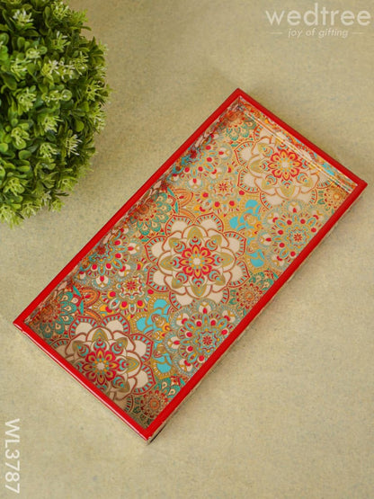 Serving tray with Mandala digital prints