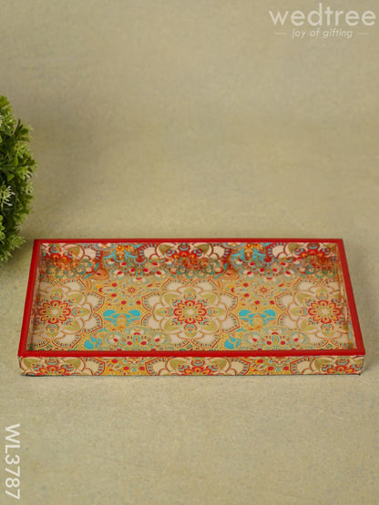 Serving tray with Mandala digital prints