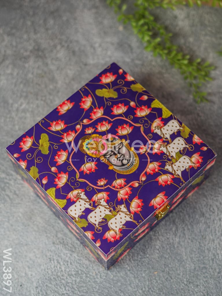 Shreenath Ji Dry Fruit Box with 4 Partitions