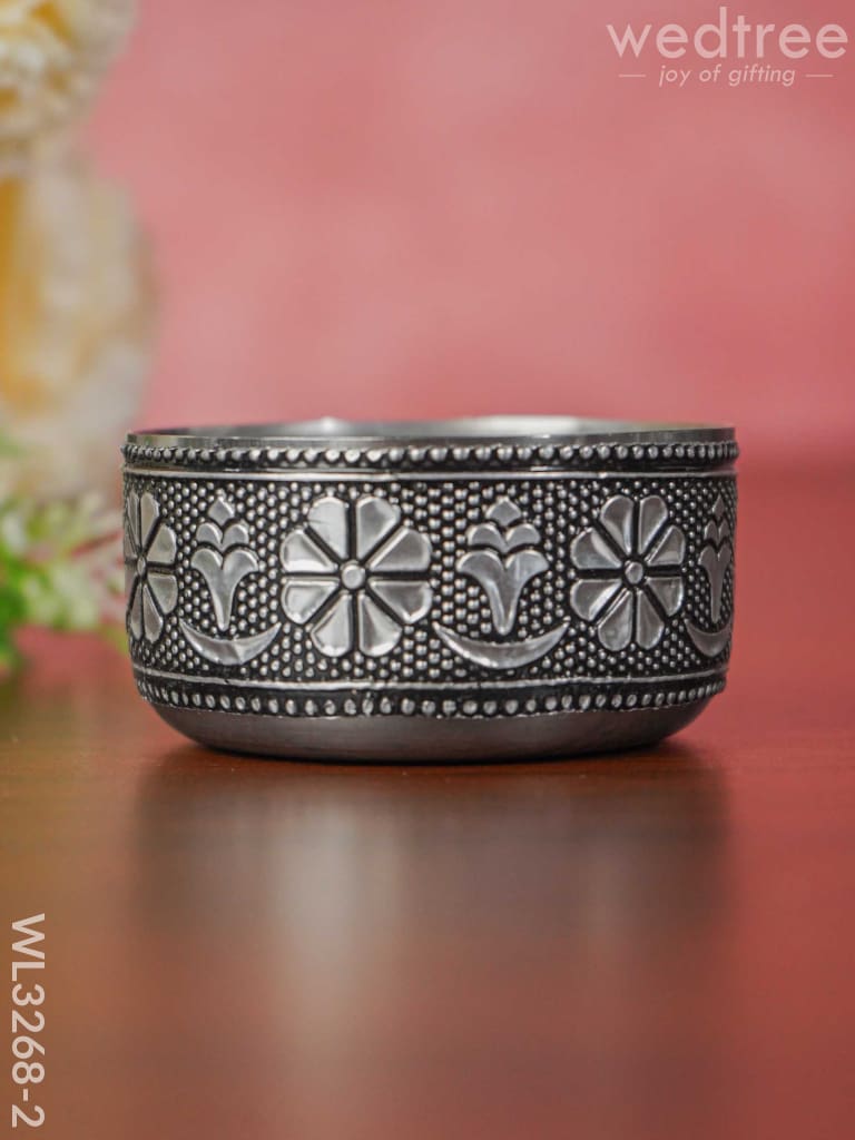 Silver Oxidised Thali Set - 11.5 inch