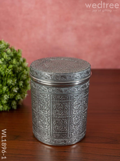 Silver Oxidized Dabba