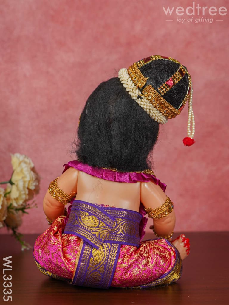 Sitting Krishna Doll - 9 inch