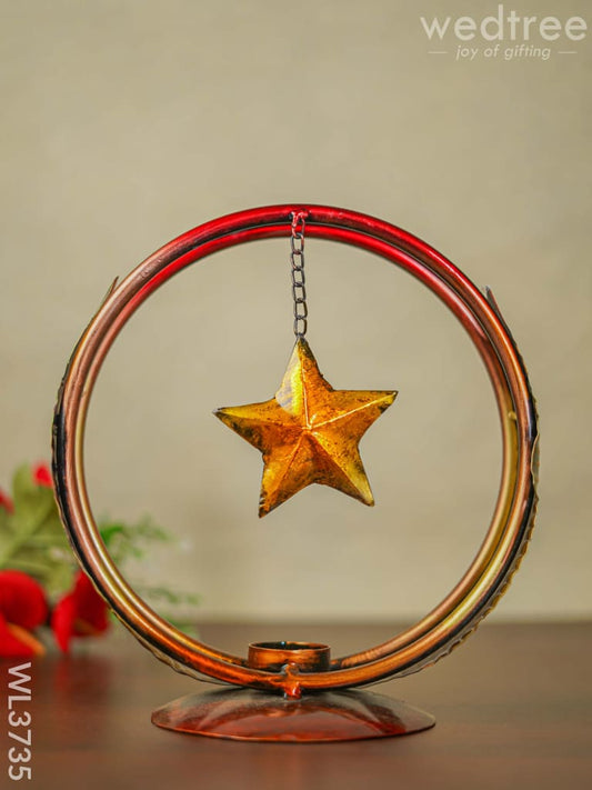 Star in Ring T Light Holder