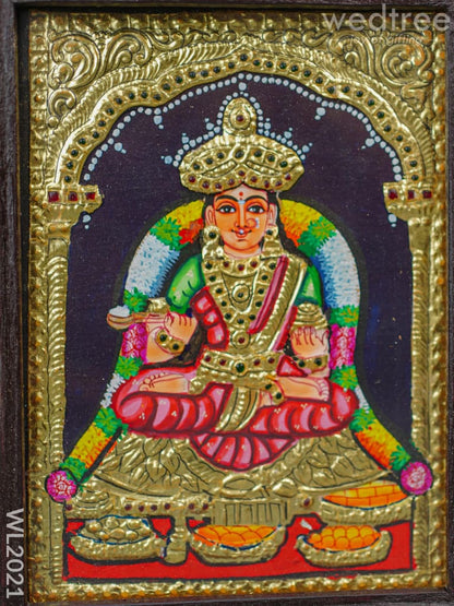 Tanjore Painting Annapoorani - Flat (Gold foil) - 8x6