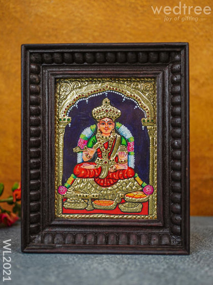 Tanjore Painting Annapoorani - Flat (Gold foil) - 8x6