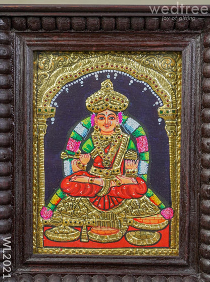 Tanjore Painting Annapoorani - Flat (Gold foil) - 8x6