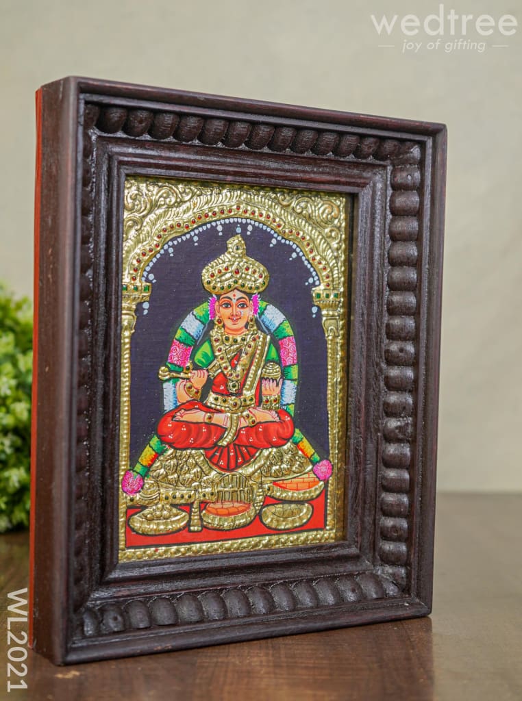 Tanjore Painting Annapoorani - Flat (Gold foil) - 8x6