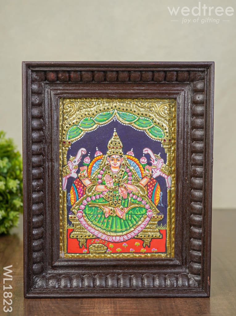 Tanjore Painting - Gajalakshmi - Flat (Gold Foil) - 8x6