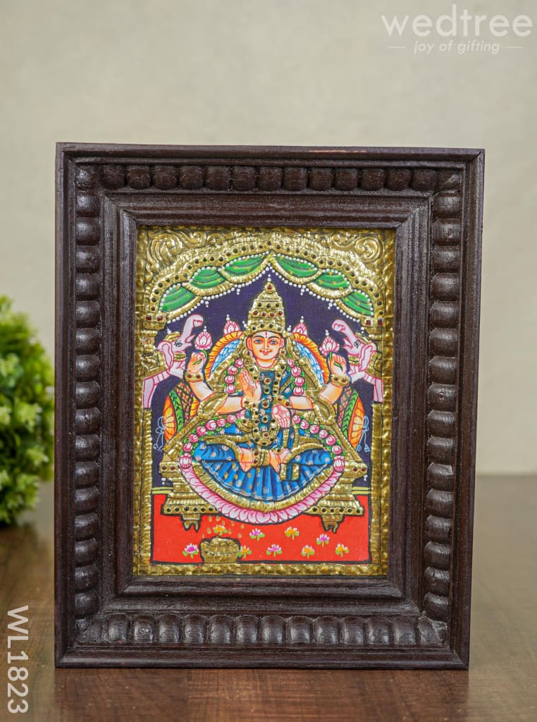 Tanjore Painting - Gajalakshmi - Flat (Gold Foil) - 8x6