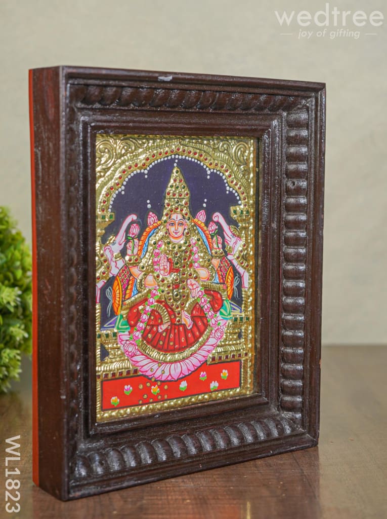 Tanjore Painting - Gajalakshmi - Flat (Gold Foil) - 8x6