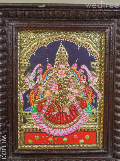 Tanjore Painting - Gajalakshmi - Flat (Gold Foil) - 8x6