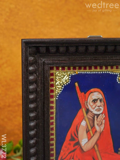 Tanjore Painting Periyava - Flat (Gold foil) - 8x6 inch