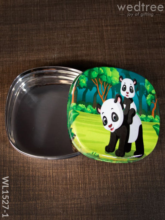 Tiffin Box with Cartoon Engraved - (4.5in X 1in)