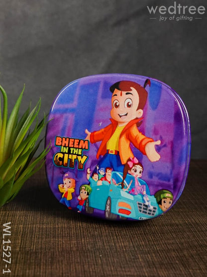 Tiffin Box with Cartoon Engraved - (4.5in X 1in)