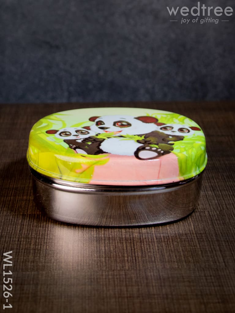 Tiffin Box with Cartoon Engraved - (5in X 1.5in)