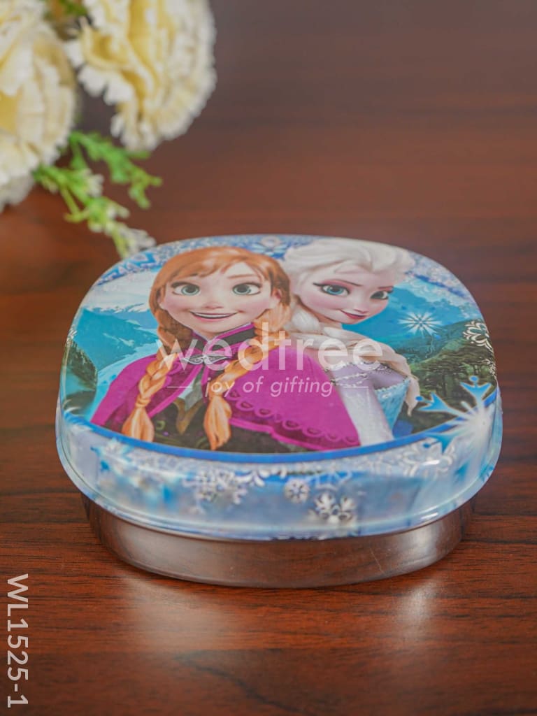 Tiffin Box with Cartoon Engraved - (6in X 2in)