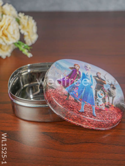 Tiffin Box with Cartoon Engraved - (6in X 2in)