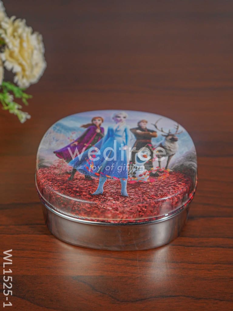 Tiffin Box with Cartoon Engraved - (6in X 2in)