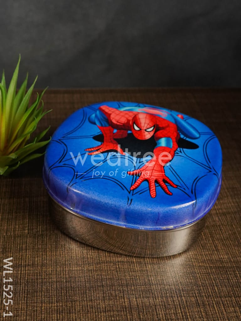 Tiffin Box with Cartoon Engraved - (6in X 2in)